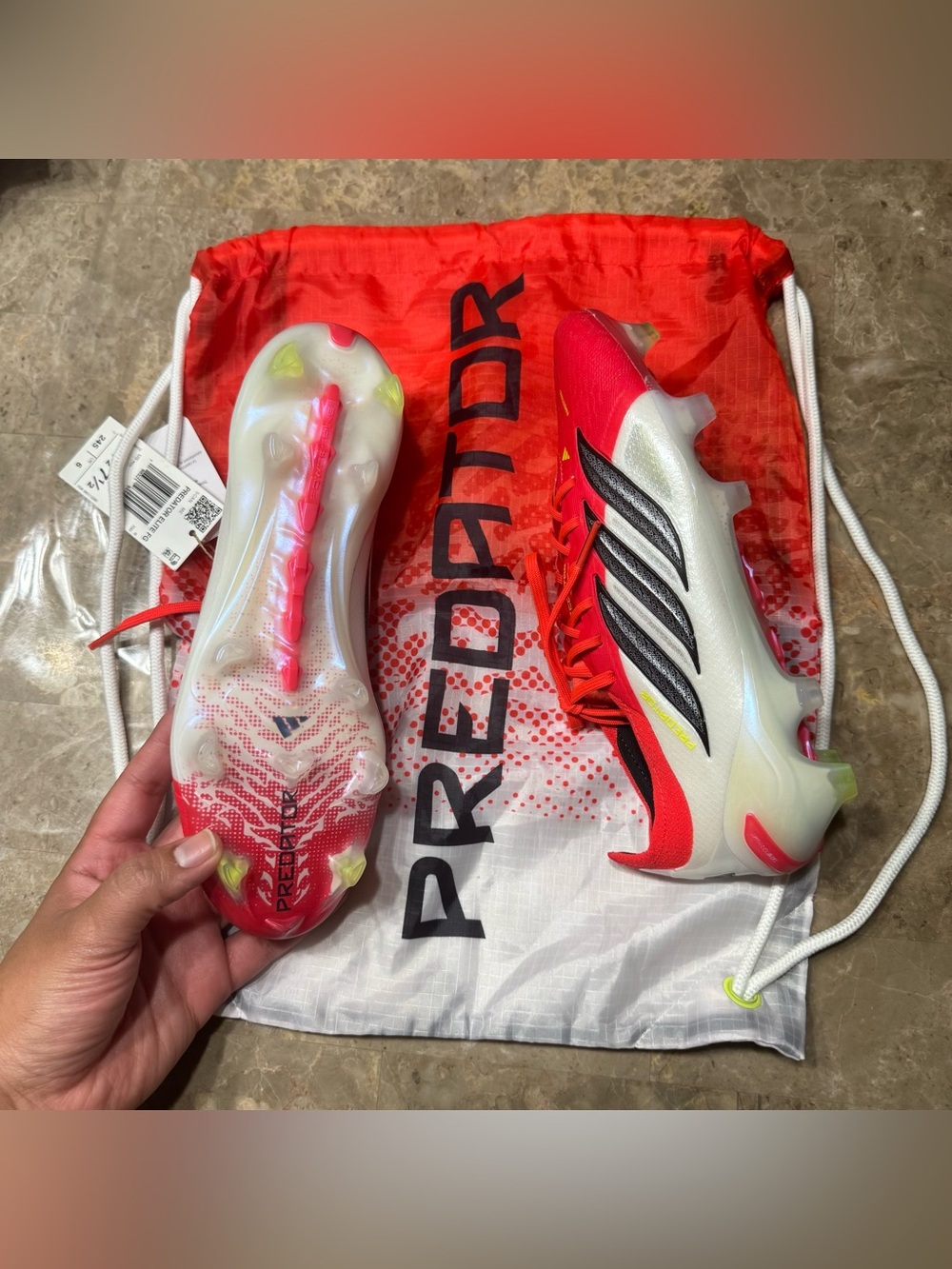 New adidas Predator Elite Fold-Over Tongue Firm Ground Soccer Cleats.